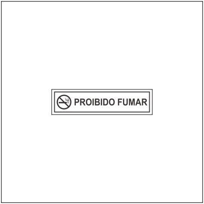 Proibido fumar retangular