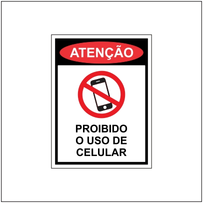 Proibido o uso de celuar