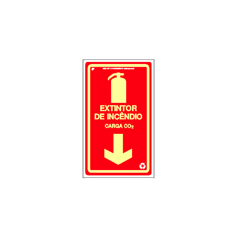 Extintor retangular co2