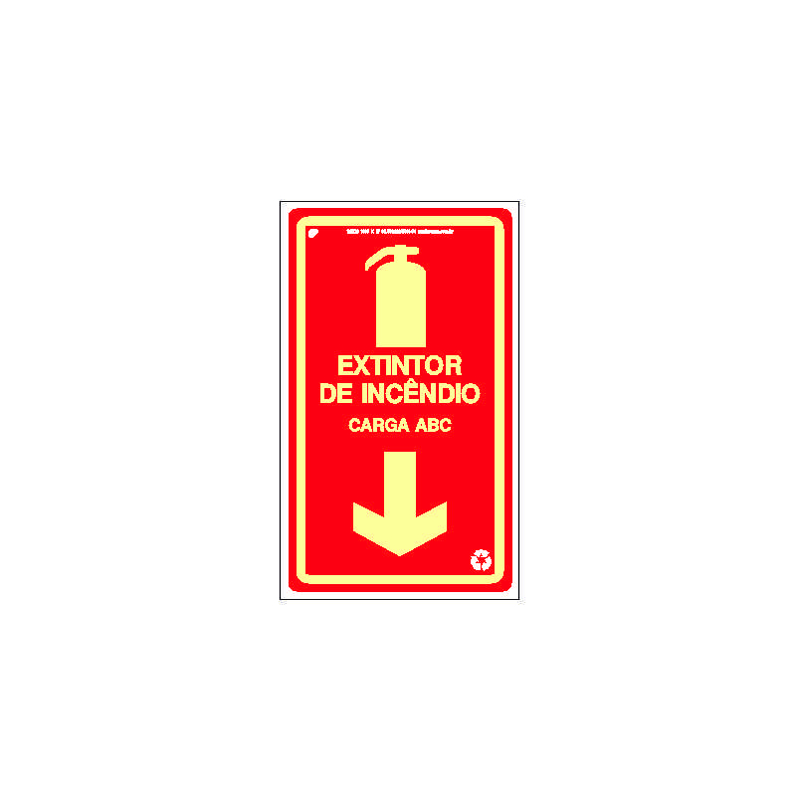 Extintor retangular abc