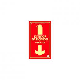 Extintor retangular co2